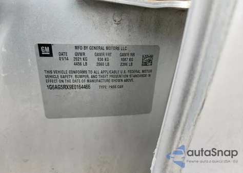 2014 Cadillac Ats z USA, uszkodzony, nr VIN 1G6AG5RX9E0164466